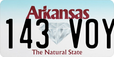 AR license plate 143VOY