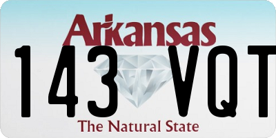 AR license plate 143VQT