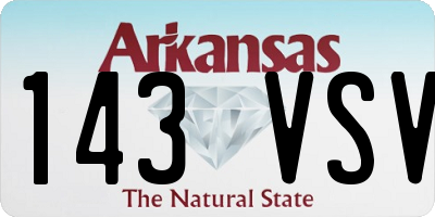 AR license plate 143VSV