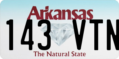 AR license plate 143VTN
