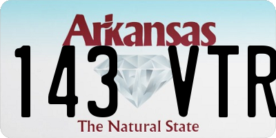 AR license plate 143VTR