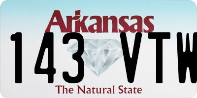 AR license plate 143VTW