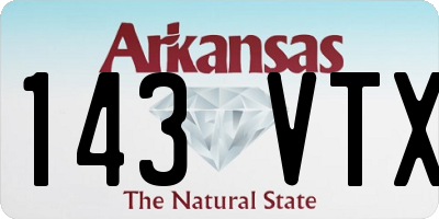 AR license plate 143VTX