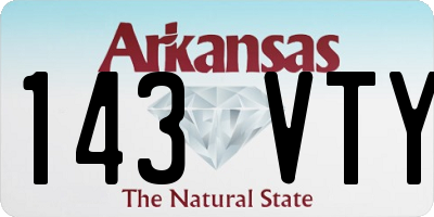 AR license plate 143VTY