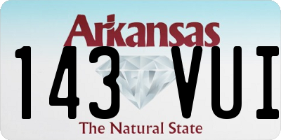 AR license plate 143VUI