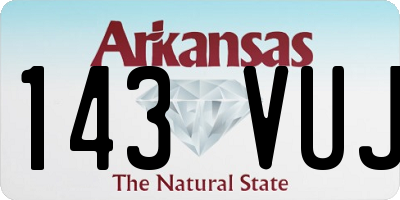 AR license plate 143VUJ
