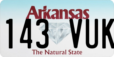 AR license plate 143VUK