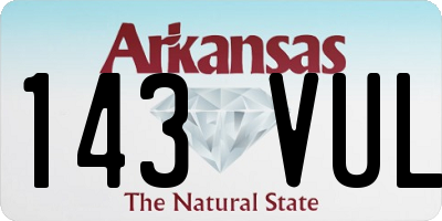 AR license plate 143VUL