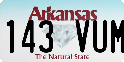 AR license plate 143VUM