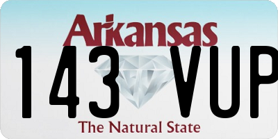 AR license plate 143VUP