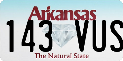 AR license plate 143VUS