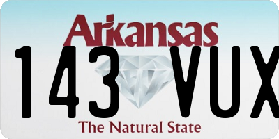 AR license plate 143VUX