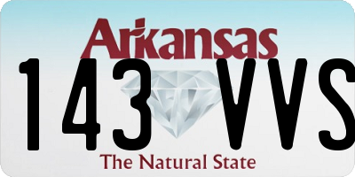 AR license plate 143VVS