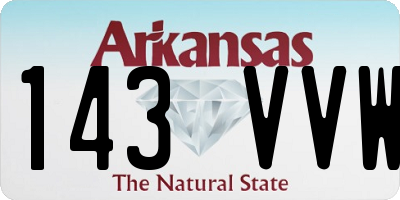 AR license plate 143VVW