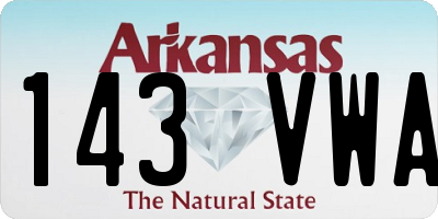 AR license plate 143VWA