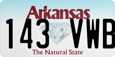 AR license plate 143VWB