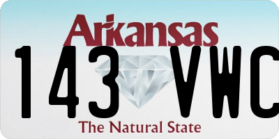 AR license plate 143VWC