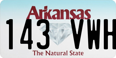 AR license plate 143VWH
