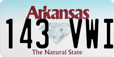 AR license plate 143VWI