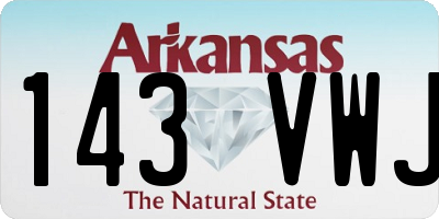 AR license plate 143VWJ