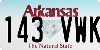 AR license plate 143VWK