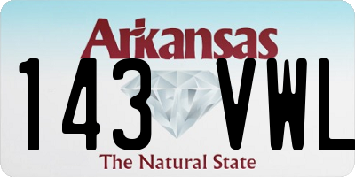 AR license plate 143VWL