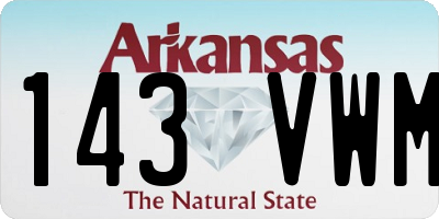 AR license plate 143VWM