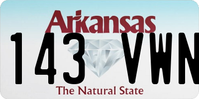 AR license plate 143VWN