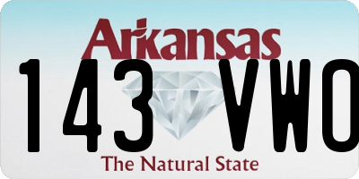 AR license plate 143VWO