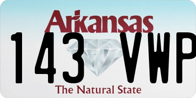 AR license plate 143VWP