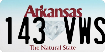 AR license plate 143VWS