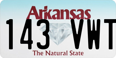 AR license plate 143VWT