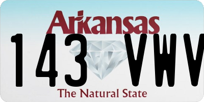 AR license plate 143VWV