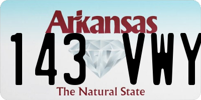 AR license plate 143VWY