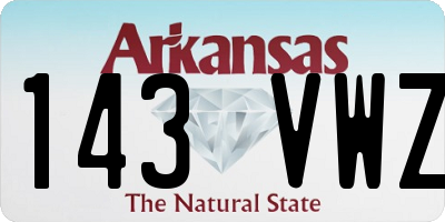AR license plate 143VWZ