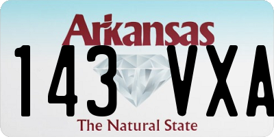 AR license plate 143VXA