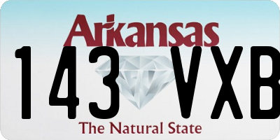 AR license plate 143VXB
