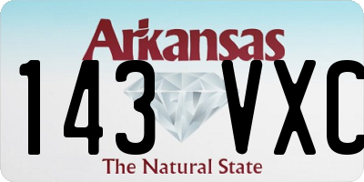 AR license plate 143VXC