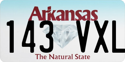 AR license plate 143VXL