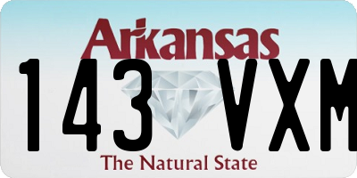 AR license plate 143VXM