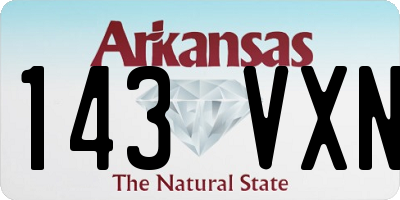 AR license plate 143VXN