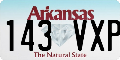 AR license plate 143VXP