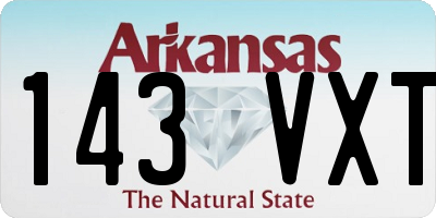 AR license plate 143VXT