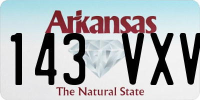 AR license plate 143VXV