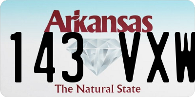 AR license plate 143VXW