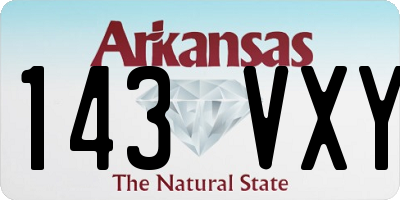 AR license plate 143VXY
