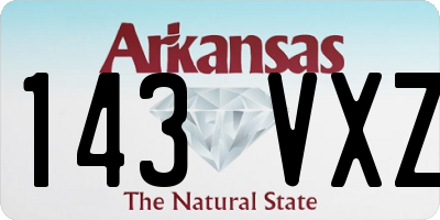 AR license plate 143VXZ