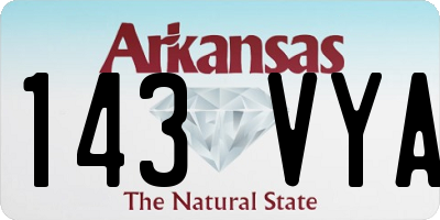 AR license plate 143VYA