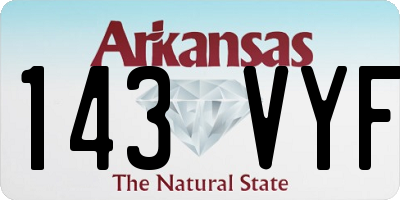 AR license plate 143VYF