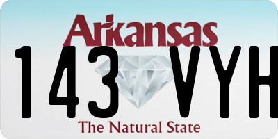 AR license plate 143VYH